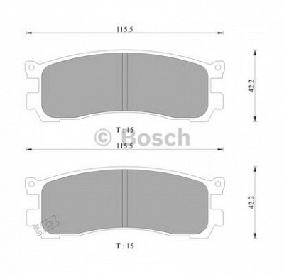 BOSCH 0986ab9258 -  Комплект тормозных колодок, дисковый тормоз