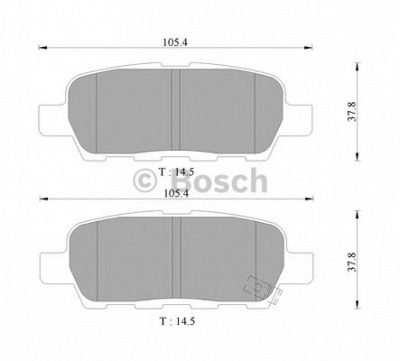 BOSCH 0986ab9283 -  Комплект тормозных колодок, дисковый тормоз