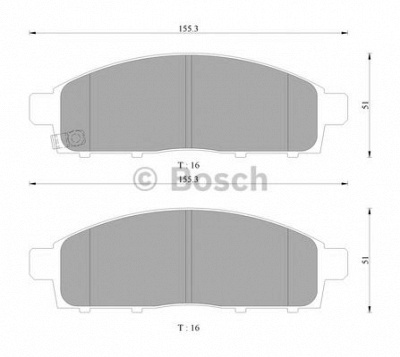 BOSCH 0986ab9346 -  Комплект тормозных колодок, дисковый тормоз
