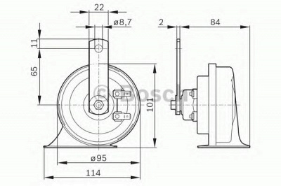 BOSCH 0986ah0501 -  Звуковой сигнал| Звуковой сигнал