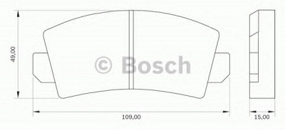 BOSCH 0986bb0000 -  Комплект тормозных колодок, дисковый тормоз
