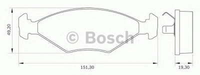 BOSCH 0986bb0008 -  Комплект тормозных колодок, дисковый тормоз