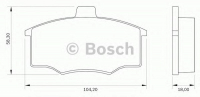 BOSCH 0986bb0013 -  Комплект тормозных колодок, дисковый тормоз