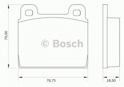 BOSCH 0986bb0017 -  Комплект тормозных колодок, дисковый тормоз