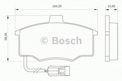 BOSCH 0986bb0018 -  Комплект тормозных колодок, дисковый тормоз