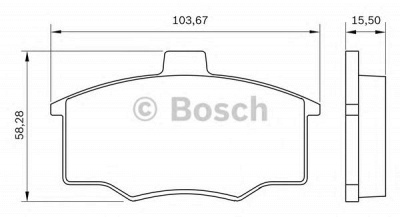 BOSCH 0986bb0019 -  Комплект тормозных колодок, дисковый тормоз