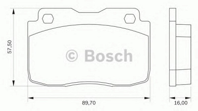BOSCH 0986bb0021 -  Комплект тормозных колодок, дисковый тормоз