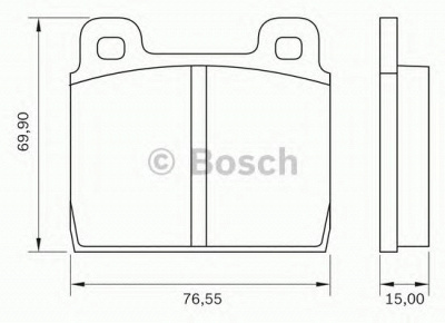 BOSCH 0986bb0022 -  Комплект тормозных колодок, дисковый тормоз