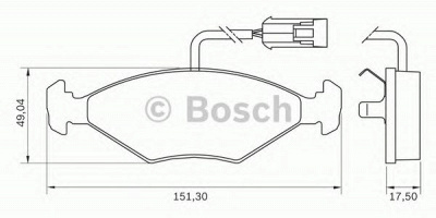 BOSCH 0986bb0028 -  Комплект тормозных колодок, дисковый тормоз