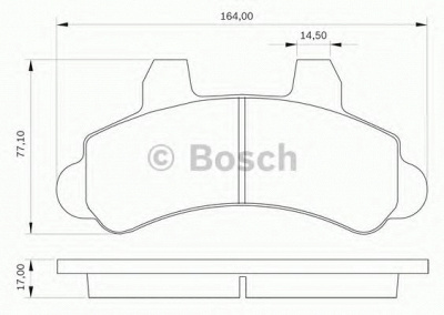 BOSCH 0986bb0030 -  Комплект тормозных колодок, дисковый тормоз