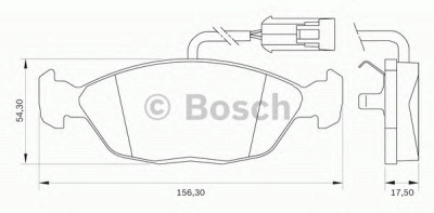BOSCH 0986bb0036 -  Комплект тормозных колодок, дисковый тормоз