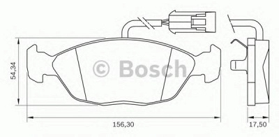 BOSCH 0986bb0037 -  Комплект тормозных колодок, дисковый тормоз