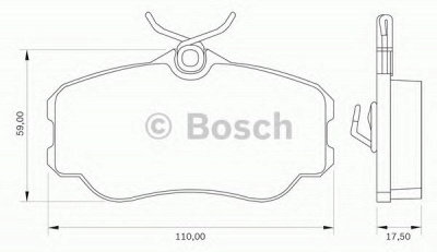 BOSCH 0986bb0039 -  Комплект тормозных колодок, дисковый тормоз