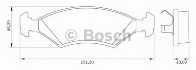 BOSCH 0986bb0040 -  Комплект тормозных колодок, дисковый тормоз