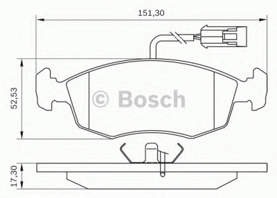 BOSCH 0986bb0043 -  Комплект тормозных колодок, дисковый тормоз