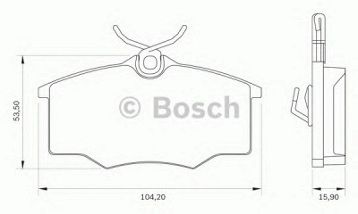 BOSCH 0986bb0046 -  Комплект тормозных колодок, дисковый тормоз