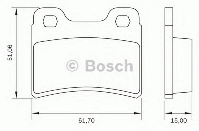 BOSCH 0986bb0047 -  Комплект тормозных колодок, дисковый тормоз