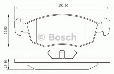 BOSCH 0986bb0048 -  Комплект тормозных колодок, дисковый тормоз
