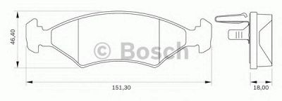 BOSCH 0986bb0049 -  Комплект тормозных колодок, дисковый тормоз