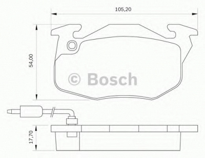 BOSCH 0986bb0052 -  Комплект тормозных колодок, дисковый тормоз