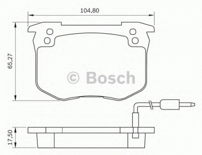 BOSCH 0986bb0053 -  Комплект тормозных колодок, дисковый тормоз