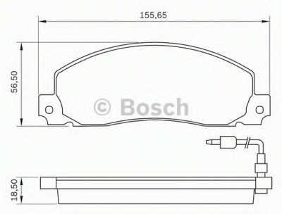 BOSCH 0986bb0054 -  Комплект тормозных колодок, дисковый тормоз