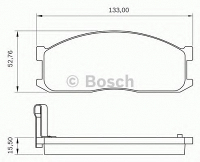 BOSCH 0986bb0057 -  Комплект тормозных колодок, дисковый тормоз