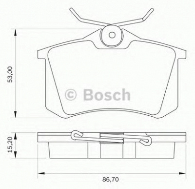 BOSCH 0986bb0059 -  Комплект тормозных колодок, дисковый тормоз