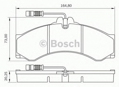 BOSCH 0986bb0062 -  Комплект тормозных колодок, дисковый тормоз
