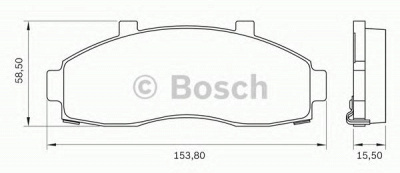 BOSCH 0986bb0063 -  Комплект тормозных колодок, дисковый тормоз