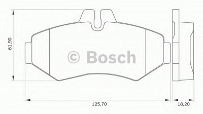 BOSCH 0986bb0073 -  Комплект тормозных колодок, дисковый тормоз