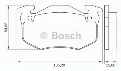 BOSCH 0986bb0076 -  Комплект тормозных колодок, дисковый тормоз