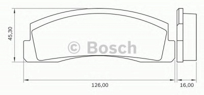BOSCH 0986bb0077 -  Комплект тормозных колодок, дисковый тормоз