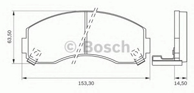 BOSCH 0986bb0078 -  Комплект тормозных колодок, дисковый тормоз