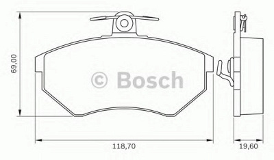 BOSCH 0986bb0081 -  Комплект тормозных колодок, дисковый тормоз