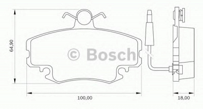 BOSCH 0986bb0082 -  Комплект тормозных колодок, дисковый тормоз