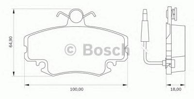 BOSCH 0986bb0083 -  Комплект тормозных колодок, дисковый тормоз