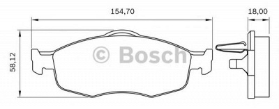 BOSCH 0986bb0084 -  Комплект тормозных колодок, дисковый тормоз