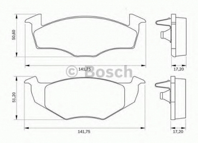 BOSCH 0986bb0085 -  Комплект тормозных колодок, дисковый тормоз