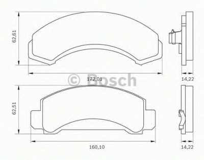 BOSCH 0986bb0086 -  Комплект тормозных колодок, дисковый тормоз