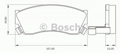 BOSCH 0986bb0090 -  Комплект тормозных колодок, дисковый тормоз