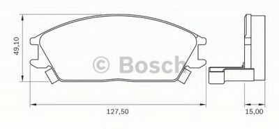 BOSCH 0986bb0092 -  Комплект тормозных колодок, дисковый тормоз