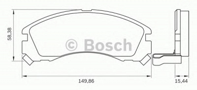 BOSCH 0986bb0093 -  Комплект тормозных колодок, дисковый тормоз