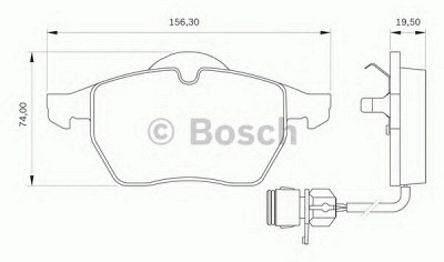 BOSCH 0986bb0094 -  Комплект тормозных колодок, дисковый тормоз