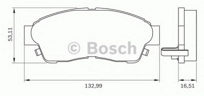 BOSCH 0986bb0096 -  Комплект тормозных колодок, дисковый тормоз