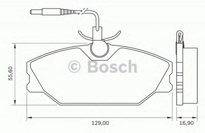 BOSCH 0986bb0100 -  Комплект тормозных колодок, дисковый тормоз