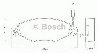 BOSCH 0986bb0102 -  Комплект тормозных колодок, дисковый тормоз