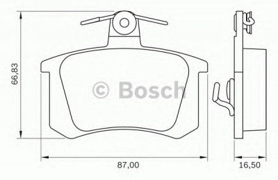 BOSCH 0986bb0105 -  Комплект тормозных колодок, дисковый тормоз
