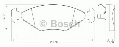 BOSCH 0986bb0106 -  Комплект тормозных колодок, дисковый тормоз