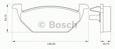 BOSCH 0986bb0109 -  Комплект тормозных колодок, дисковый тормоз
